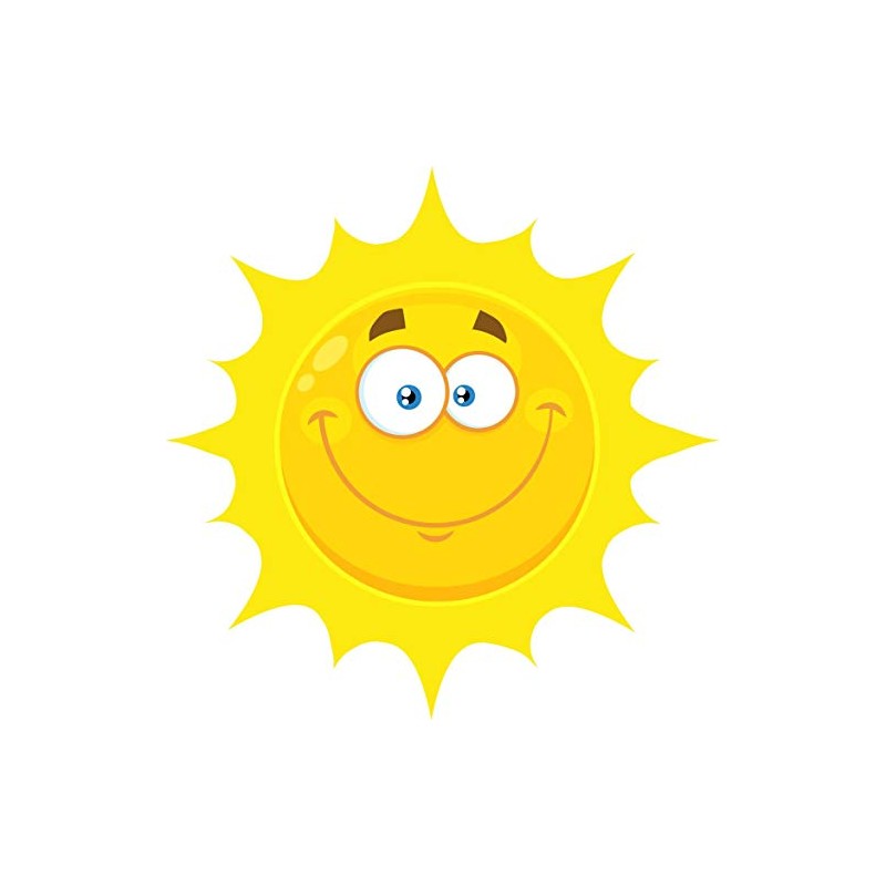 144 Happy Sun 30 mm Summer Reward Stickers for School