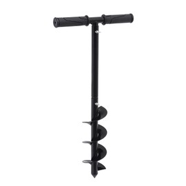 24'' x 4" Hand Post Hole Digger Garden Auger Drill T Shaped Manual Garden Auger Spiral Drill Bit for Deep Cultivating Seedlings Planting (4"x24")