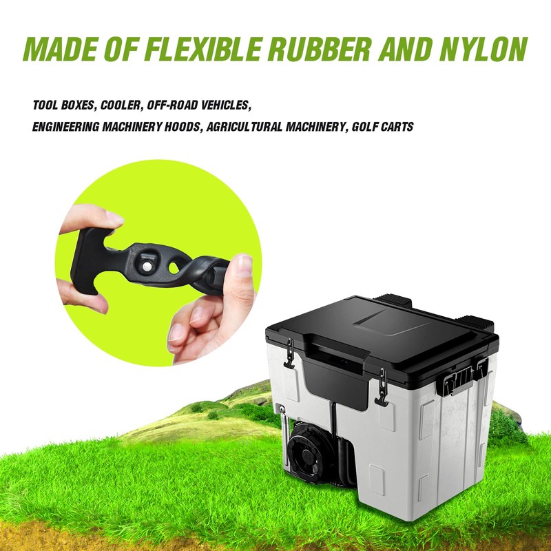 Shu-Ran Cooler Latches Rubber Latches Replacement for Cooler,Boat,Golf Cart Bed,Tool