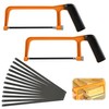 Professional Small Hacksaw, 2 Pcs Heavy Duty Mini Hacksaw, Cutting