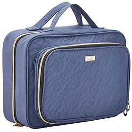 NISHEL Hanging Travel Toiletry Bag, Visible Makeup Organizer, Makeup Case for Travel Accessories, Bathroom Shower, Aegean-Blue