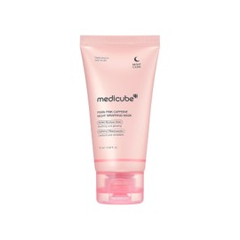 Medicube PDRN - Mascarilla facial con cafeína durante la noche, reafirmante, deshincha e hidratación, ADN de salmón + cafeína + colágeno para un soporte refinado de vidrio para el contorno de la piel
