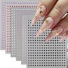 6Sheets Star Nail Stickers 3D Self Adhesive Glitter Stars Nails