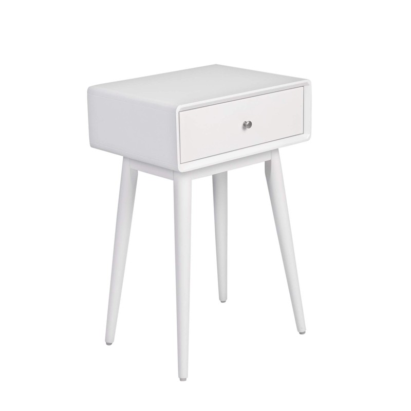 Elle Decor Rory Mid-Century Side Table, Modern Accent Bedside Nightstand,