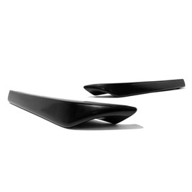 IKON MOTORSPORTS Rear Aprons, Compatible with 2006-2013 Lexus IS250 IS350, MDA Style Unpainted Black PU Polyurethane Rear Bumper Lip Lower Side Spat Valance Winglet Canard Protector 2PCS