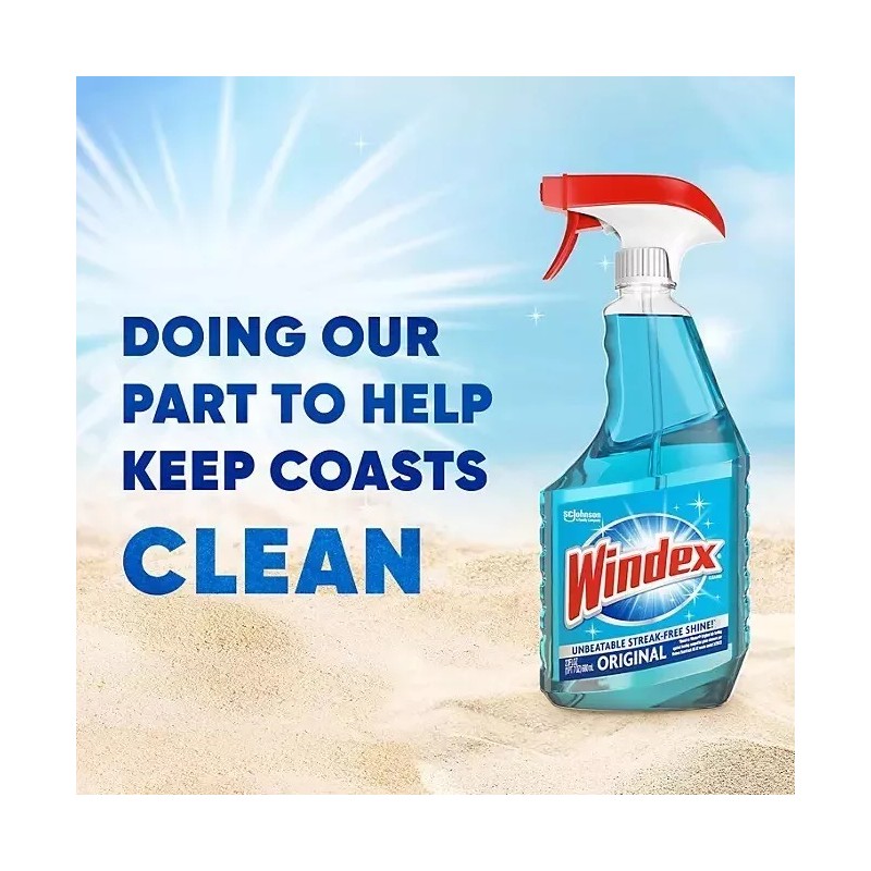 Windex Original Glass Cleaner 1 spray bottle + 128 fl.