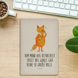 Mr. & Mrs. Panda DIN A5 Cotton Notebook Fox Lord Gift Curious Motivation Saying, Entry Book, Cocktail, Funny Slogan