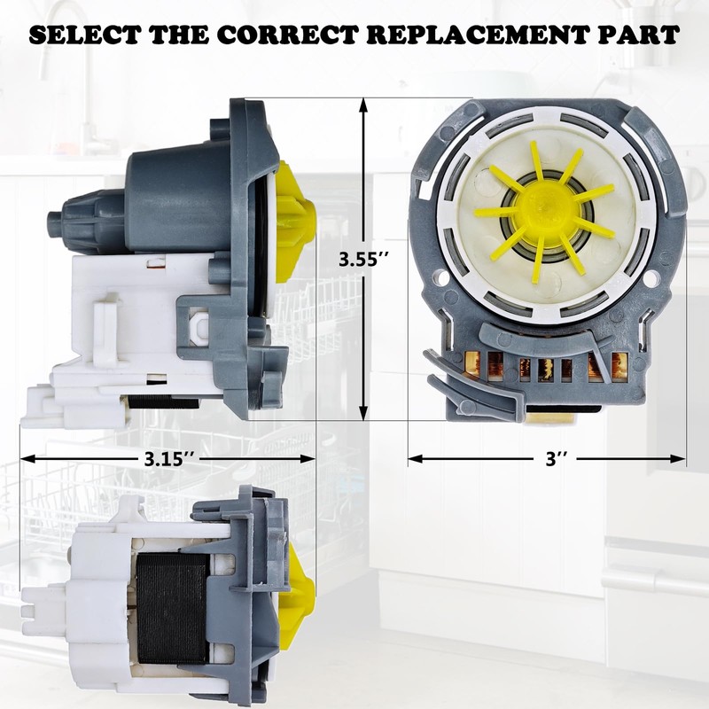 HSUHUIGE W10348269 WPW10348269 Dishwasher Drain Pump for Whirlpool Dishwasher Pump