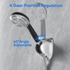 FEELSO No-Drill Shower Head Holder,Strong Adhesive Wall Mount, Adjustable Shower