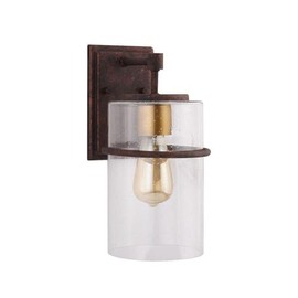 EGLO USA 204544A One Light Outdoor Wall Mount from Brandel Collection 7.00 inches, Rust