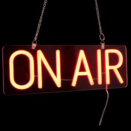 LED Advertisement Sign Red Cool Led Signs On Air Neon Sign Wall Mounted Hanging On Air Sign Light for Studio, Wall, Bedroom, Game Room Decor, 15” x 5”