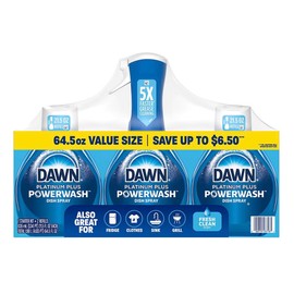 Dawn Platinum Powerwash, Fresh Scent, 1 Starter Kit + 2 Refills (16oz each - 3 Piece Set - Pack of 1)