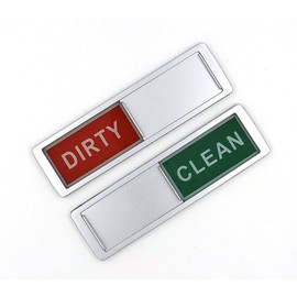 KACEEY Dishwasher Clean Dirty Magnet Sign Indicator in Silver for Stainless Steel USA