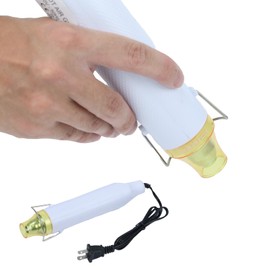 VortecSys Heat Gun, 110V 300W Handed Hot Air Gun for Crafting, 3.28FT Ultra-Long Cable Portable Heat Gun with Stand and Power Cord for Shrinking Wrapping PVC, DIY Embossing and Drying Paint (White)