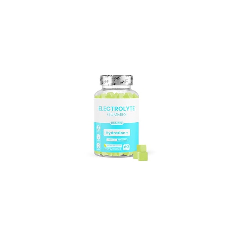 Electrolyte Gummies, Hydration+ Support, Lemon & Lime Flavour, Vegan Electrolyte