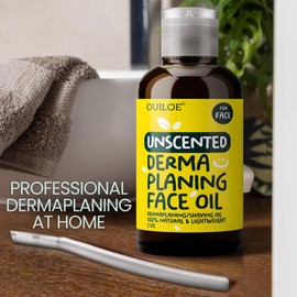 Dermaplaning Kit, Oil with Tool - Natural & Lightweight Shave Oil for Women, Face Shaving Oil for Women, Use with a Dermaplaning Tool, Razor, Shaver or Microblade for Close Shave 2 oz by Ouiloe