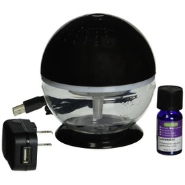 EcoGecko Little Squirt air revitalizer, 4.25"D x 5"H, Black