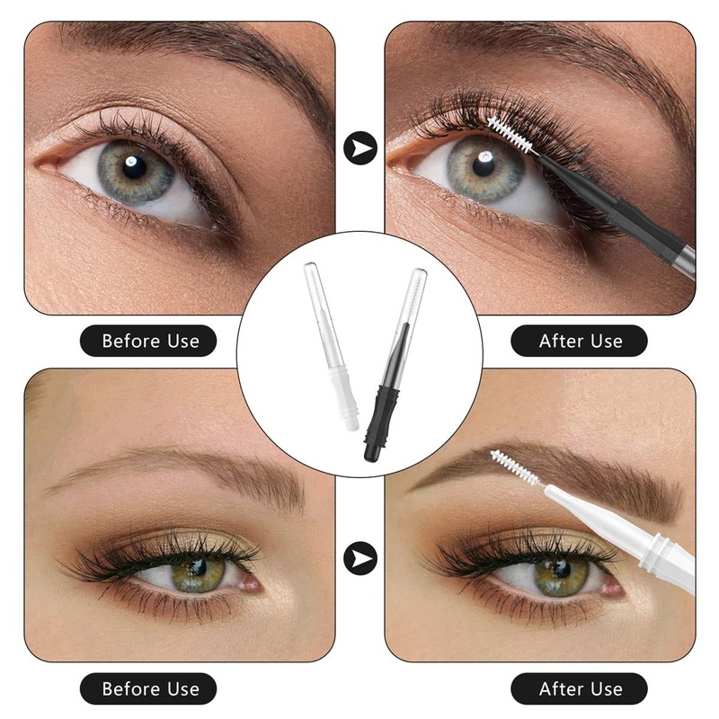 20 x Micro Eyebrow Brush with Cap for Substance in