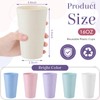 Yungyan 50 Pcs Unbreakable Plastic Cups 16oz Thickened Reusable Plastic