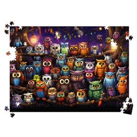HUADADA Puzzle 1000 Piece Puzzle 1000 Pieces Adult Owl Classic Puzzles Gift