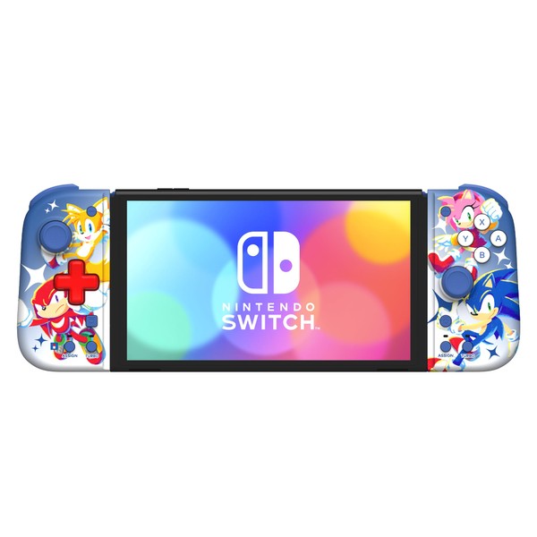 HORI Nintendo Switch Split Pad Compact (Sonic the Hedgehog Edition) Ergonomic Controller for Handheld Mode - Officially Licensed by Nintendo and SEGA