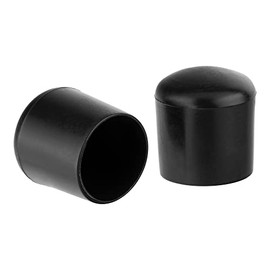 16 x Protective Caps for Chair Legs, Diameter 26 mm, Round Black Furniture Gliders, Plastic, Floor Protectors for Chairs, Chair Gliders, Chair Leg Protectors