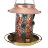 Solar Bird Feeder for Outdoors Hanging Exquisite Hollow Pattern Waterproof