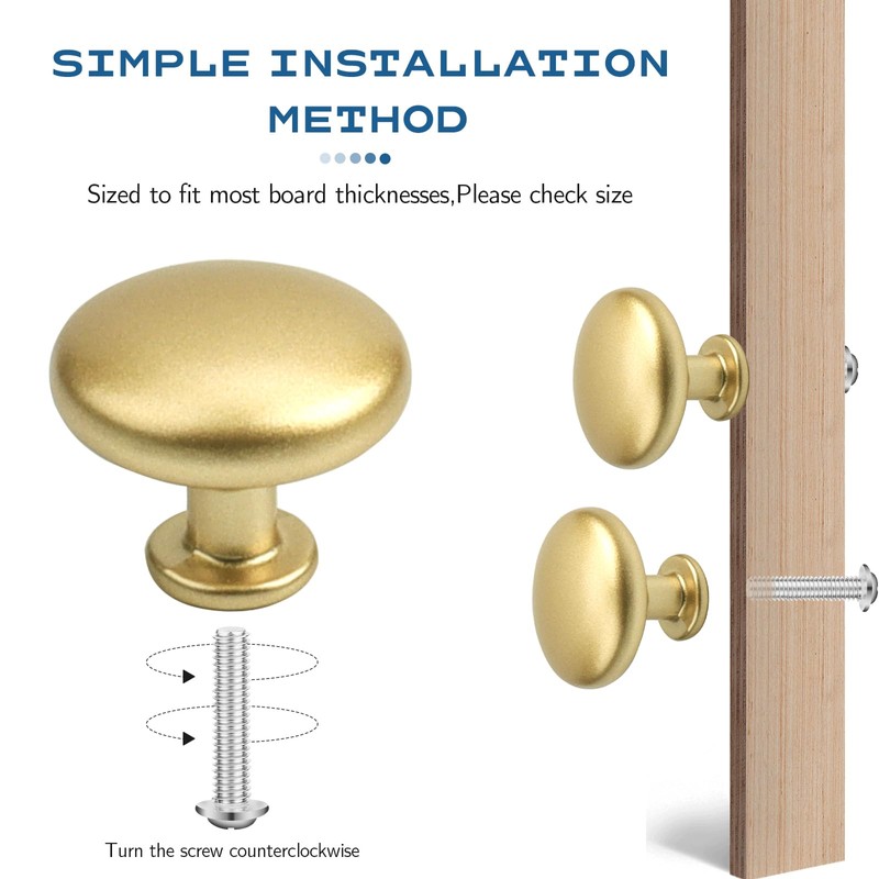 Roellgs 12Pack Cupboard Knobs Black Door Knobs Black Cabinet Knobs