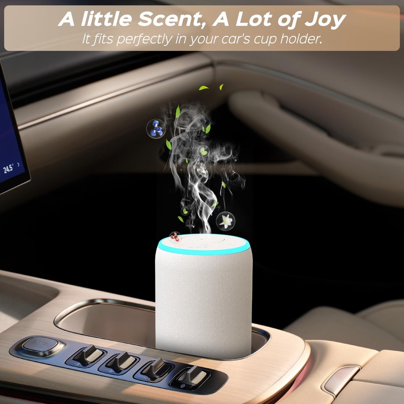 Portable Waterless Essential Oil Diffuser Starter Kit with 7 Lights