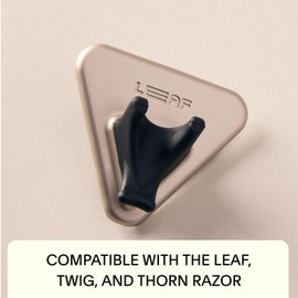 Leaf Shave | Shower Holder, Chrome - Shower and Bathroom Adhesive Razor Wall Hook Compatible Only with The Leaf Razor, Twig Razor, and Thorn Razor