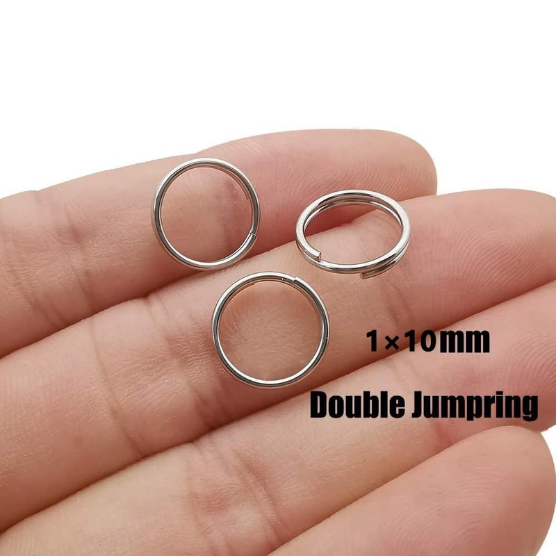 Split Jump Ring - 100pcs 10 mm Keyring Rings with