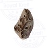 Ethnic Print Block Brass Leaf Pattern Wooden Clay Stamp