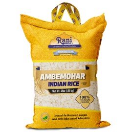 Rani Ambemohar Indian Rice 64oz (4lbs) 1.81kg Cloth Bag ~ All Natural | Gluten Friendly | Vegan | Kosher | Export Quality | Indian Origin