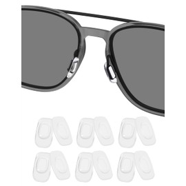 6 Pairs Replacement Nose Pads Nose Pieces for Costa South Point/Flagler/Ponce/Fernandina/Shipmaster/Wader/Peli; for Oakley Cartridge/Spindle/Latch Key/Diecutter/Latch Alpha/Lugplate Glasses, Clear