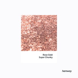 Hemway Premium Ultra Sparkle Glitter Multi Purpose Metallic Flake for Arts Crafts Nails Cosmetics Resin Festival Face Hair - Rose Gold - Super Chunky (1/8" 0.125" 3mm) 100g / 3.5oz