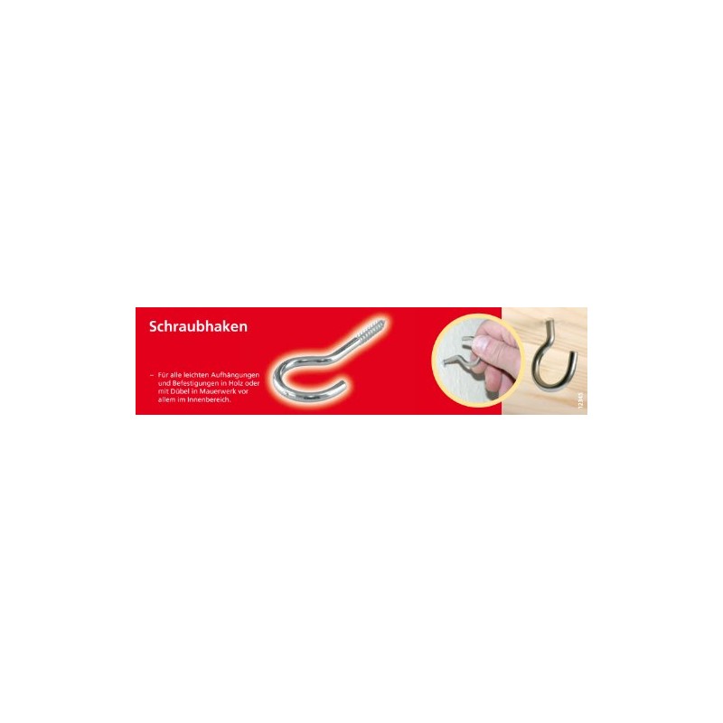 Suki 6175044 Screw Hooks Galvanised Steel 60 x 3.3 Pack