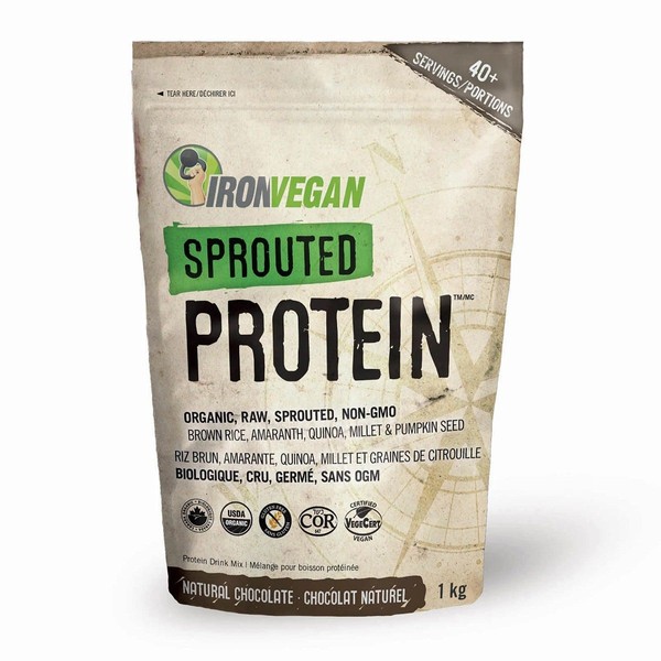 Iron Vegan Sprouted Protein Natural Chocolate 1kg