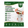 100PCS Disposable Elastic Stretch Food Covers, Reusable Plastic Bowl Covers
