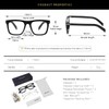 Gleyemor Blue Light Glasses for Men Women Trendy Square Frame