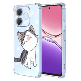XINYEXIN Clear Case for OPPO A5 Pro 5G 4G Cute Kitten Pattern Design Slim Shockproof Transparent Soft TPU Bumper Case Protective Cover - Cat