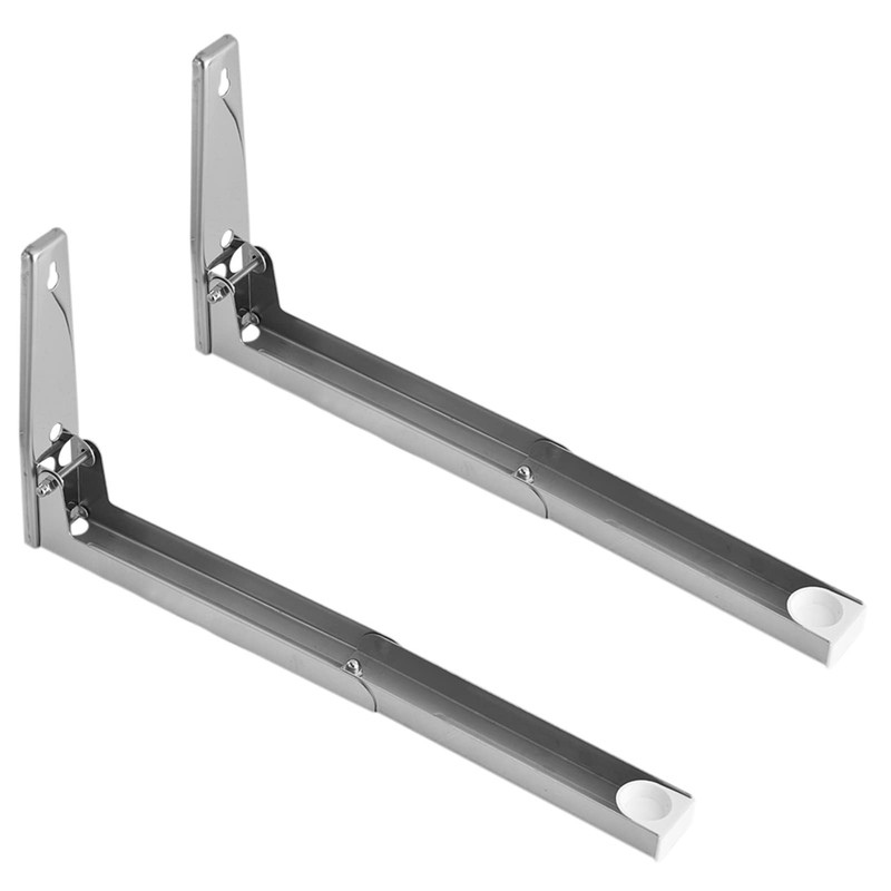 Stainless Steel Microwave Oven Wall Mount Bracket, Foldable Adjustable Shelf