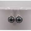 Ohrringe NOBLE Hämatit (Hochwertig versilbert)