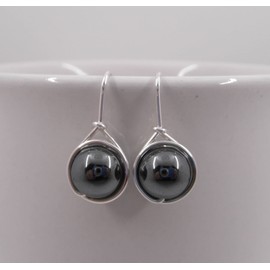 Ohrringe NOBLE Hämatit (Hochwertig versilbert)