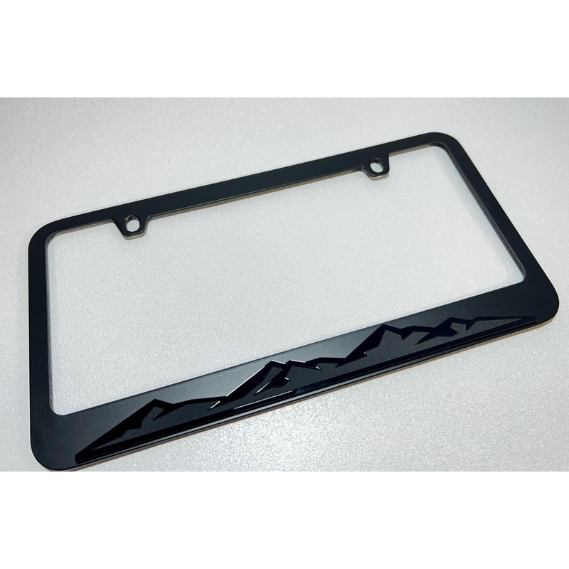 Eurosport Daytona- Mountain Range (Blacked Out) Black License Plate Frame