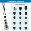 Stainless Faucet Head Replacement with 15 Adapters Compatible with Moen/Delta/Kohler