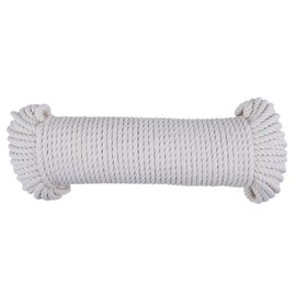 Con: P Cotton Cord 5 mm x 50 m/UV Resistant, Pack of 1, Natural White, B34181
