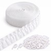 Wesnoy 32.8 Yards Pinch Pleat Drapery Tape with 150 Hooks
