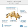 Gerber Classics Two Handle Laundry Faucet, Clamp On Mounting with