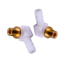 (2 Pack) 692317 493496 Carb Fuel Fitting Elbow Hose Connector Replace Briggs & Stratton Engine Snowblower Lawn Tractor Generator692317 494451 493496, white.