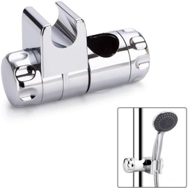 Schläfer | 8126024 - Universal Shower Holder for Wall Rail 22 mm, Sliding Slider Shower Holder for Shower Rail, Plastic Chrome-Plated, Chrome